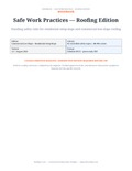 RoofRigor Safe Work Practices Roofing Edition — 82 controlled roofing safety practices