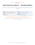 RoofRigor Safe Work Procedures Roofing Edition — 75 controlled roofing safety procedures