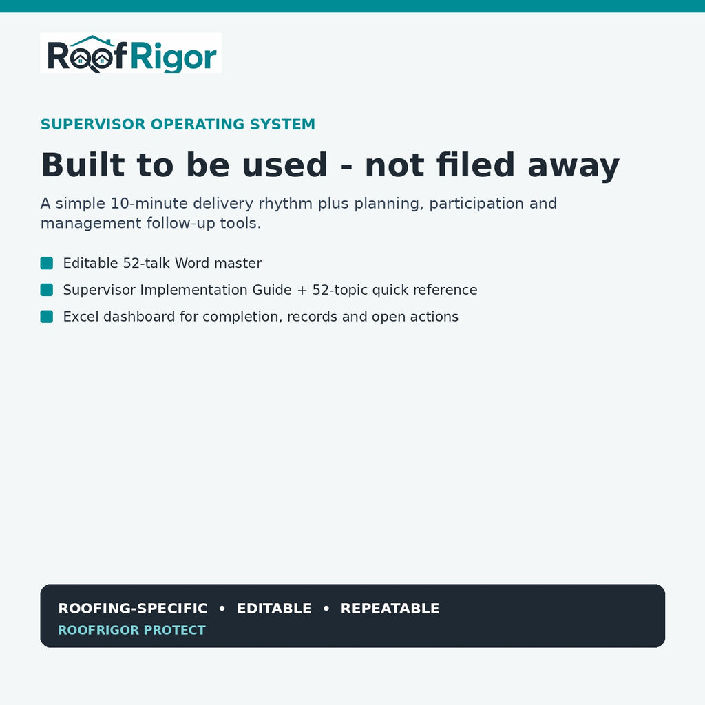 RoofRigor Toolbox Talks supervisor operating system preview